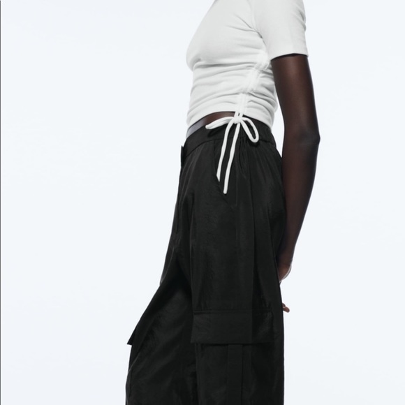 Zara - Ruched Ribbed Top - Picture 4 of 5